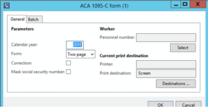 1095C report dynamics ax