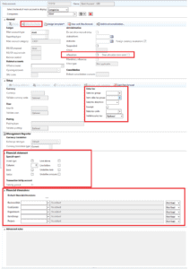 allocation check box gl main account setup dynamics ax