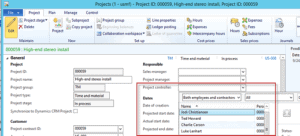 assigning a project controller dynamics ax