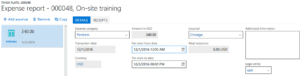 per diem rate tiers dynamics 365 for operations