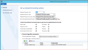demand forecasting parameters dynamics ax