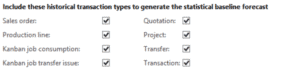 historical transaction types dynamics ax