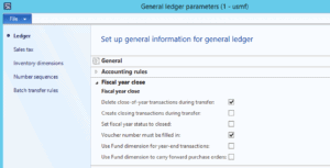 Dynamics AX General Ledger