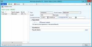 worker benefits dynamics ax