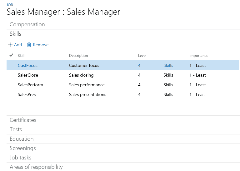 Dynamics 365 Human Resources job