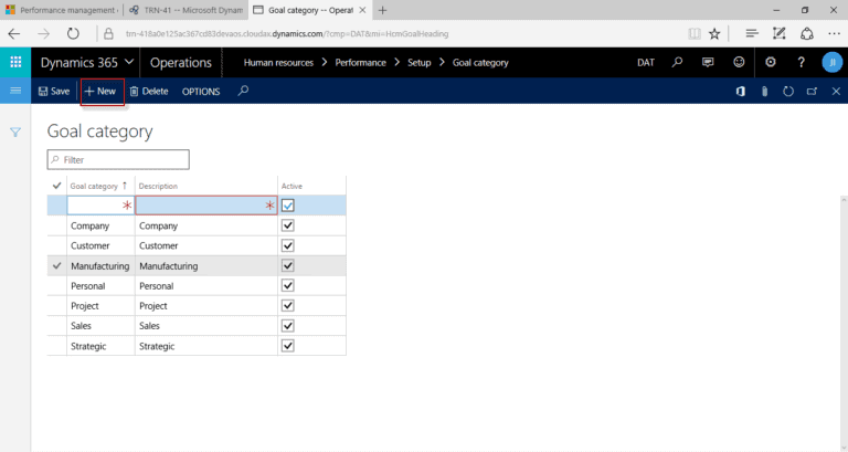 Human Resources Performance Dynamics 365