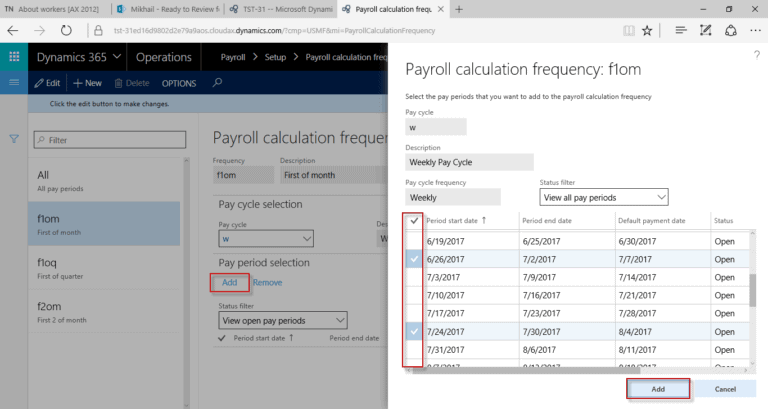 Payroll calculation frequency