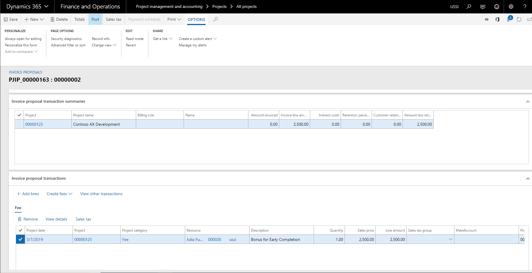 invoice created