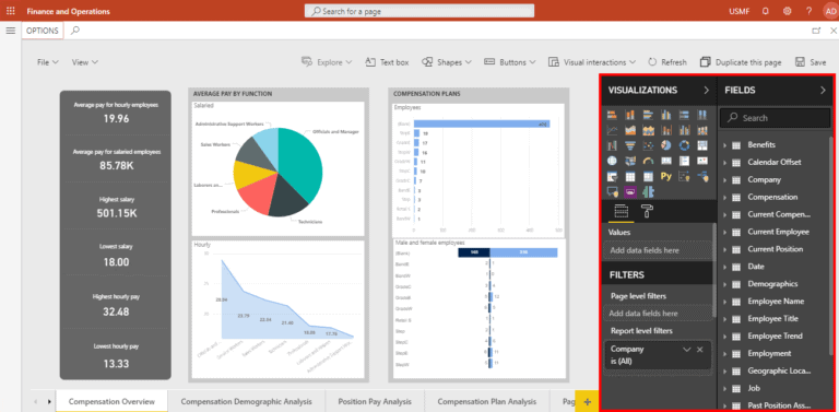 dynamics 365 edit analytics power bi