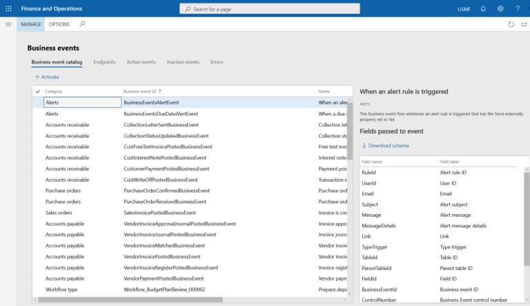 business events dynamics 365