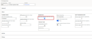 dynamics 365 master planning coverage groups