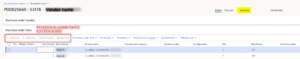 lock purchase order dynamics 365